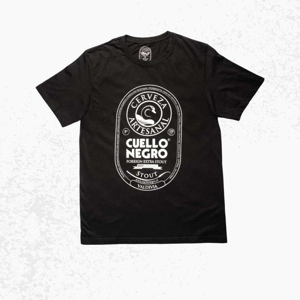 Polera Negra Etiqueta Stout