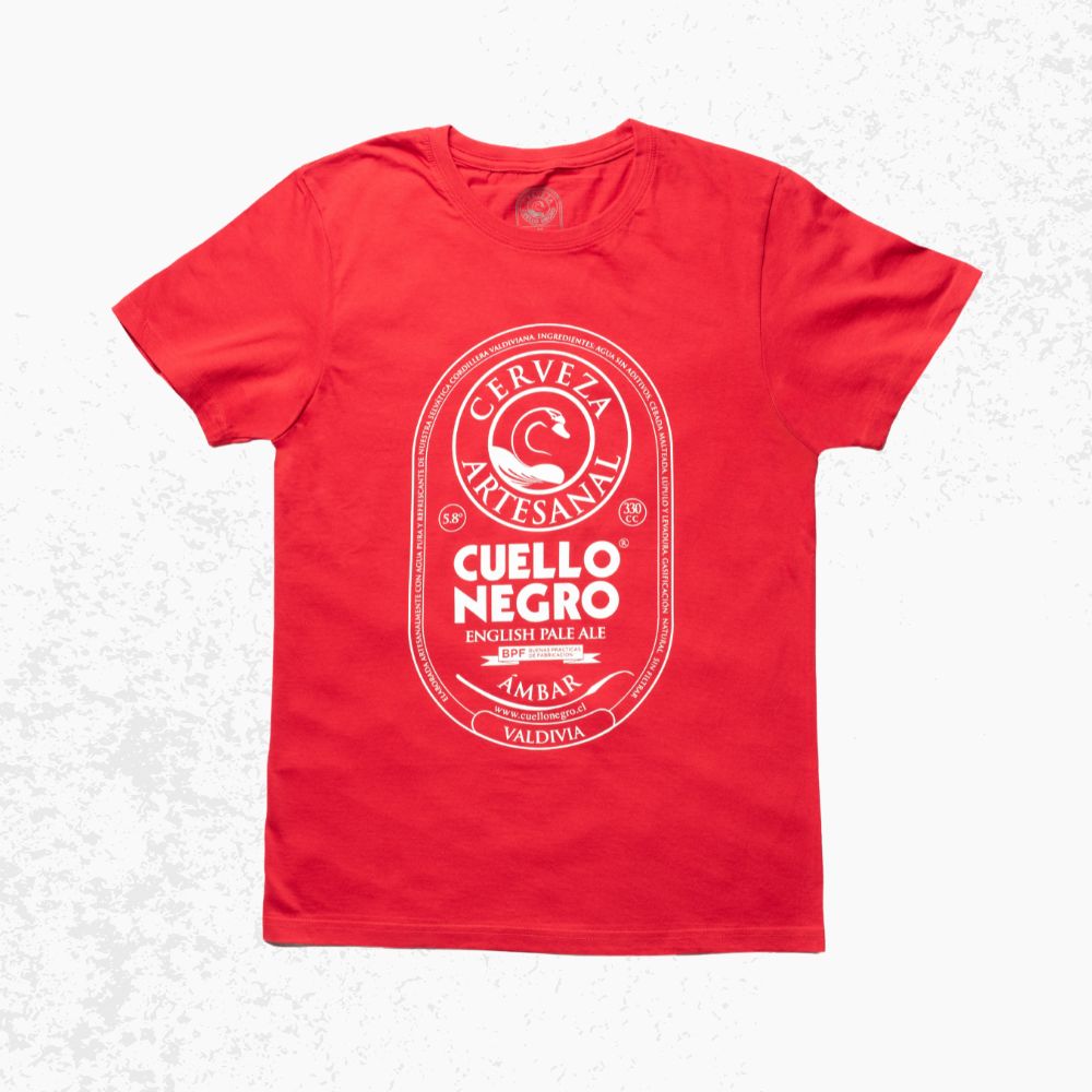 Polera Roja Etiqueta Ámbar