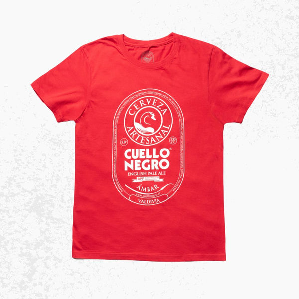 Polera Roja Etiqueta Ámbar