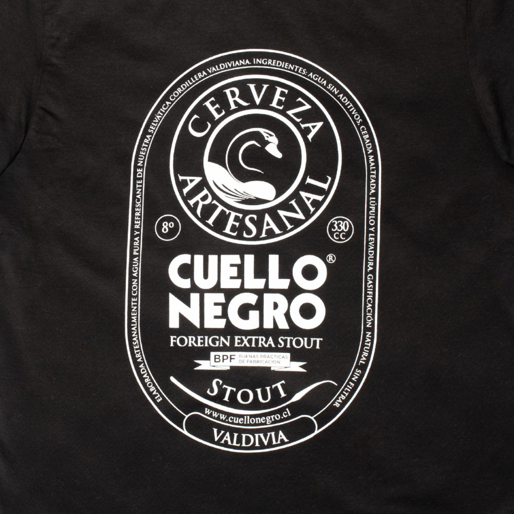 Polera Negra Etiqueta Stout