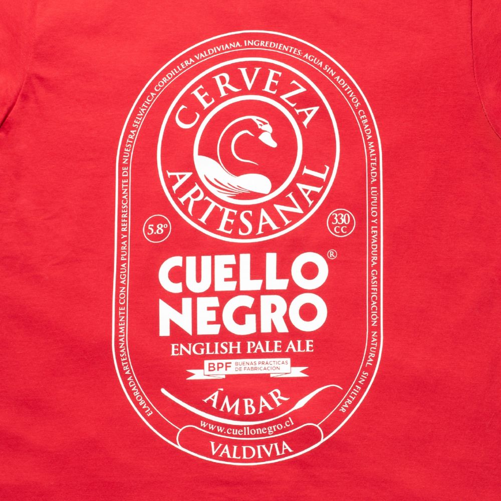 Polera Roja Etiqueta Ámbar